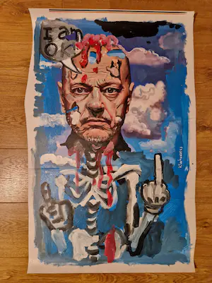 Peter Klashorst - Zelfportret op doek 2 kopen? Bied vanaf 225!