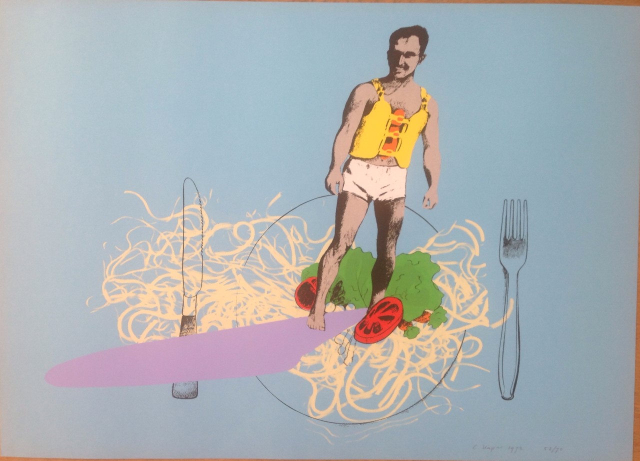 Karla Kaper - Zeefdruk - Menu van een Sportman kopen? Bied vanaf 1!