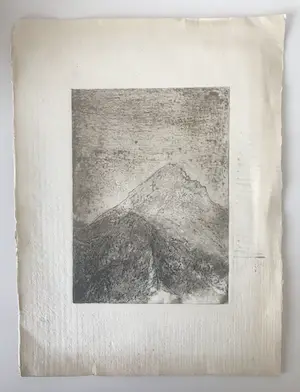 Bart Jonkers - Berglandschap op handgeschept papier kopen? Bied vanaf 125!