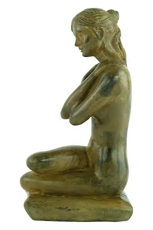 Pierre Chenet - Bronzen beeld van vrouwelijk naakt met gekruiste armen kopen? Bied vanaf 295!