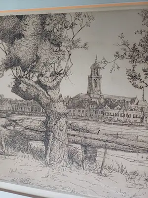 Cor van der Woerd - Gezicht op Deventer kopen? Bied vanaf 25!