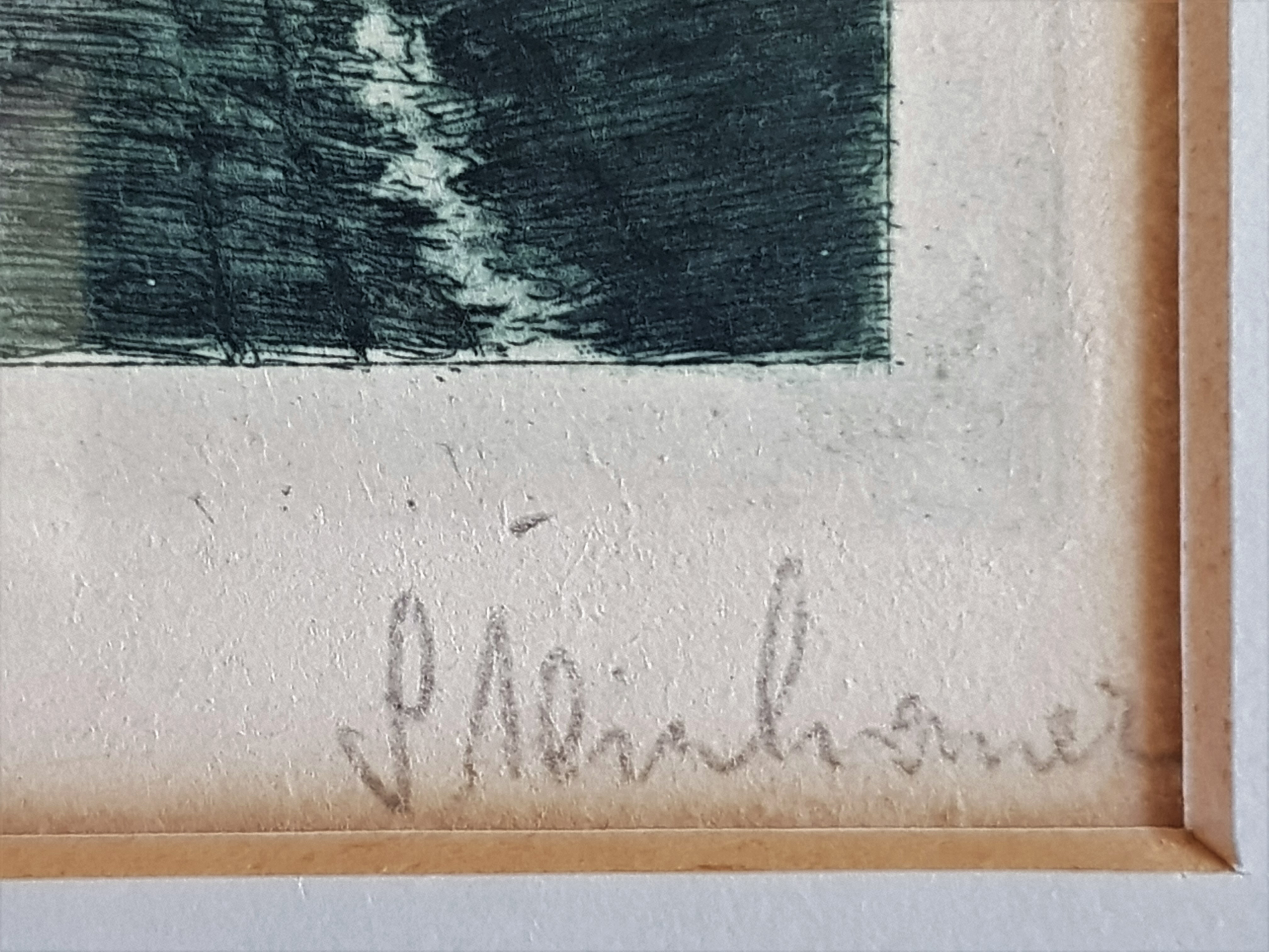 Niet of onleesbaar gesigneerd - Straatje met Kippen - Gesigneerd kopen? Bied vanaf 1!