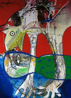 Kantcho Kanev - Gemengde techniek op board, Earth - Ingelijst (Groot) kopen? Bied vanaf 250!