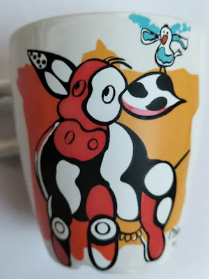 N.V. Porselein- en Tegelfabriek Mosa - Marianne Rebel - koffiebekers (4) kopen? Bied vanaf 20!