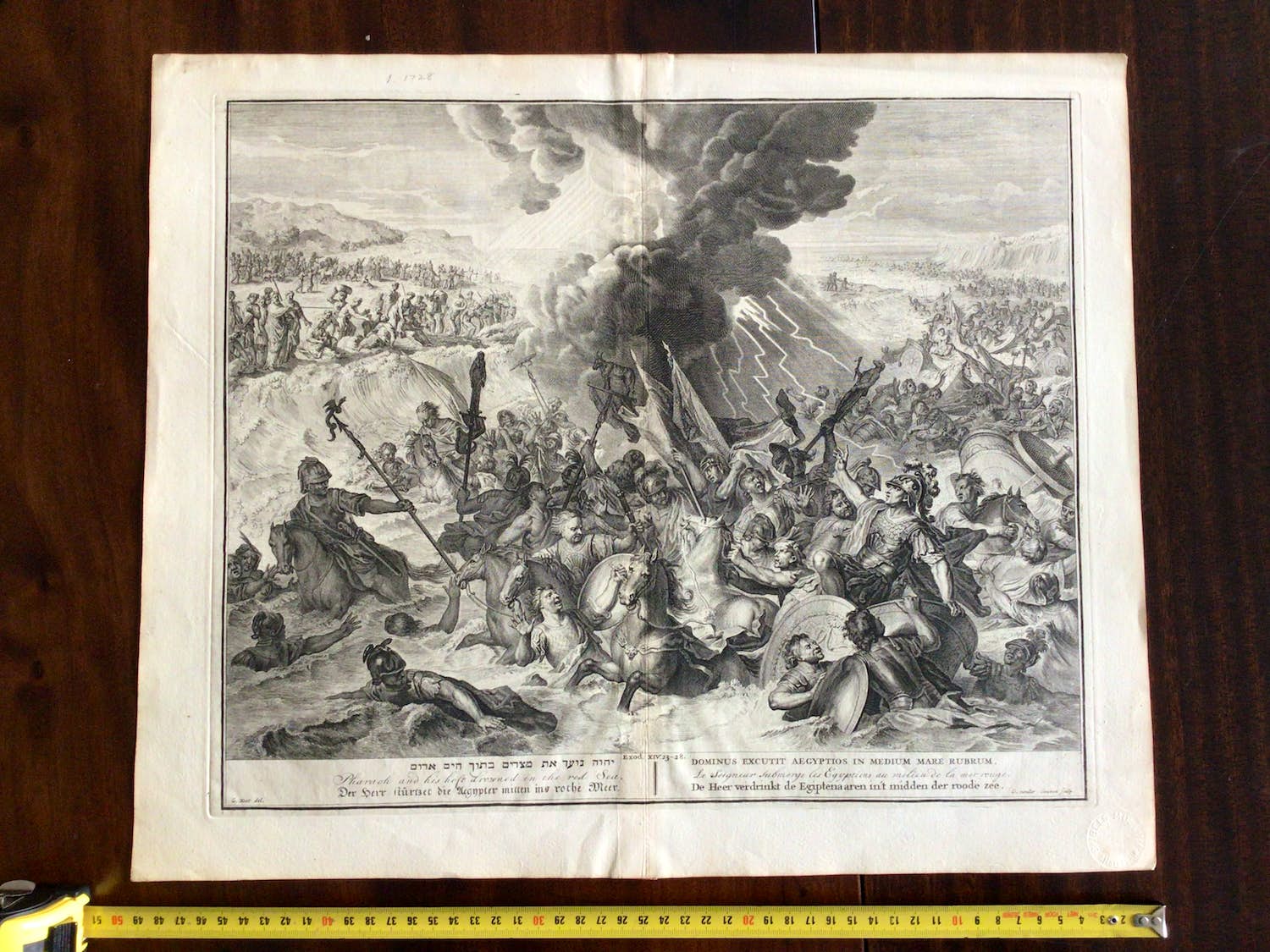 Gilliam van der Gouwen - De Heere verdrinkt de Egiptenaaren in het midden der Roode Zee. kopen? Bied vanaf 30!