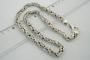 5- Forse & massief  1e gehalte (925) Zilveren collier - Konings schakel kopen? Bied vanaf 160!