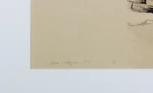 Jose Calsina - Pen/ Aquarel op papier, Mand met gesponnen wol - Ingelijst (Groot) kopen? Bied vanaf 40!