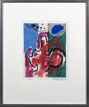 Corneille - Zeefdruk, Een schedel vol stem - Ingelijst kopen? Bied vanaf 80!