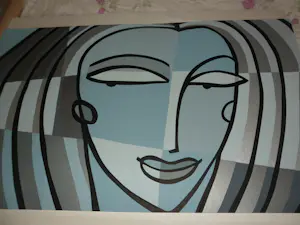 Jacqueline Schäfer - Kleurenzeefdruk HET GELUK IN ZILVER---zeer groot!! kopen? Bied vanaf 70!