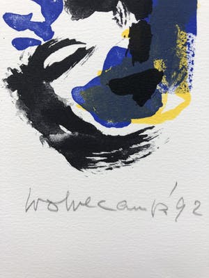 Theo Wolvecamp - Composiitie in blauw en geel kopen? Bied vanaf 195!