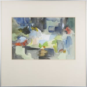 Frank Treuren - Aquarel, Abstracte compositie - Ingelijst kopen? Bied vanaf 1!