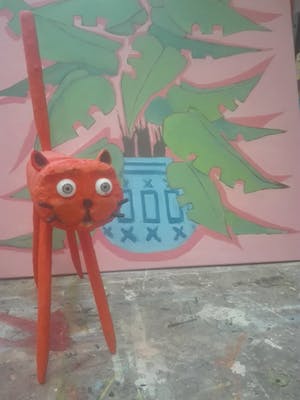 Peter Bastiaanssen - Houten kat zonder titel kopen? Bied vanaf 380!