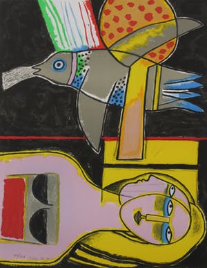 Corneille - Zeefdruk, Du temps - Ingelijst kopen? Bied vanaf 150!