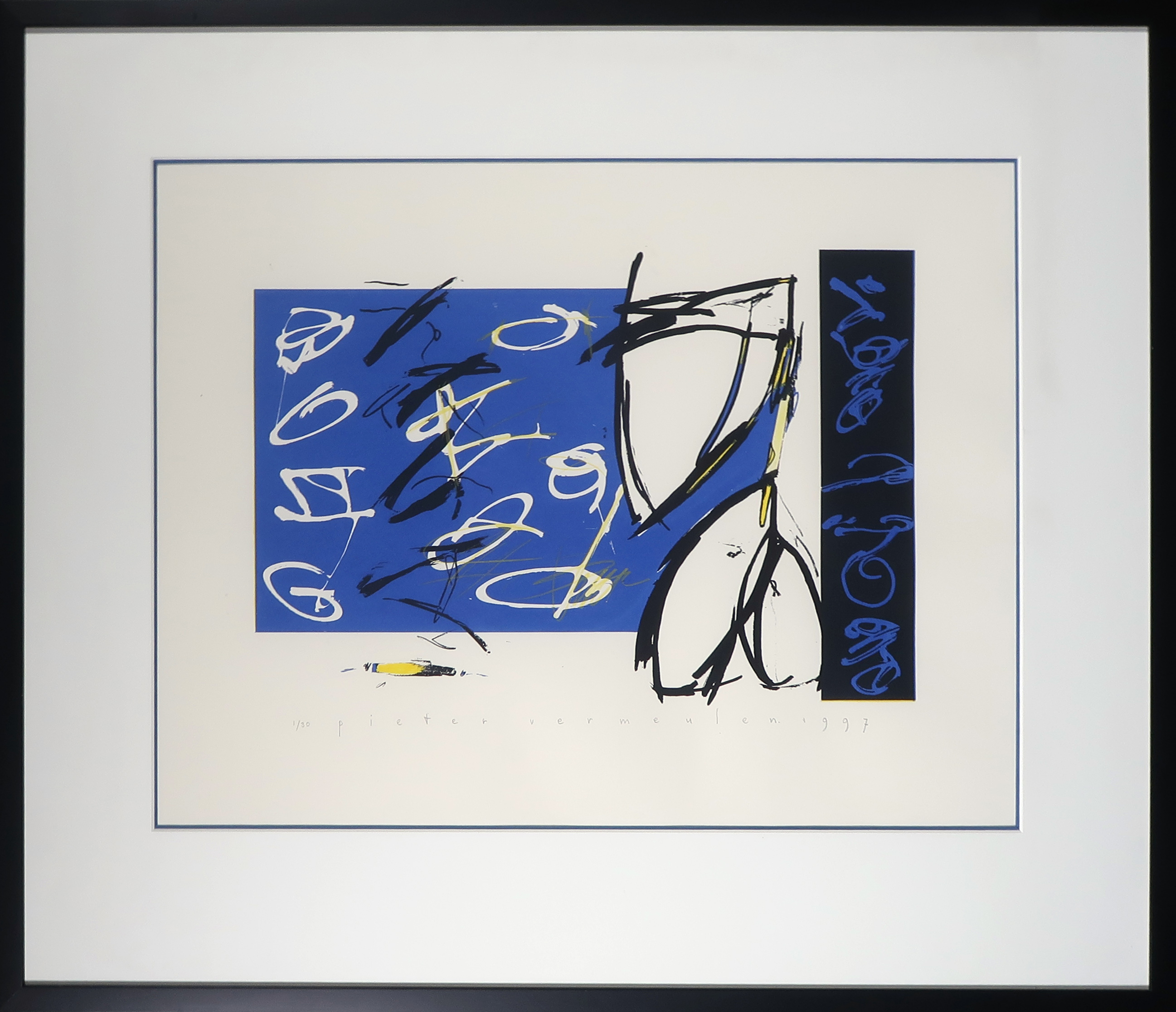 Pieter Vermeulen - Zeefdruk, Z.T. - Ingelijst kopen? Bied vanaf 1!
