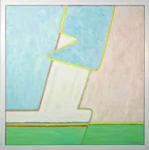 Paul Overhaus - Olieverf op doek, Blauwe wolk - Ingelijst verkocht voor € 100!