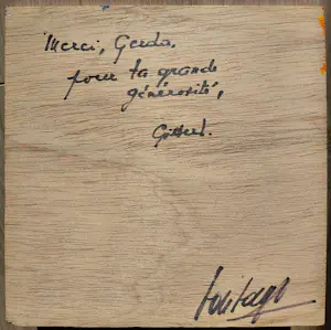 Gilbert Baibay - Abstracte compositie, olieverf op hout kopen? Bied vanaf 55!