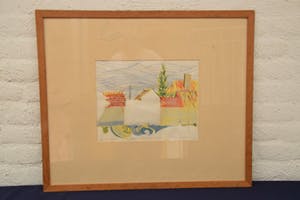 Gunther Borst - La Petite Maison Au Centre, 3/15, 1977 - Linosnede op papier - BKR Den Haag kopen? Bied vanaf 20!