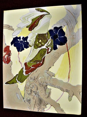 Vincent Rijnbende - GROTE Zeefdruk - Zeer kleine oplage (15 ex) "Klapwiekende Appelboom" kopen? Bied vanaf 28!