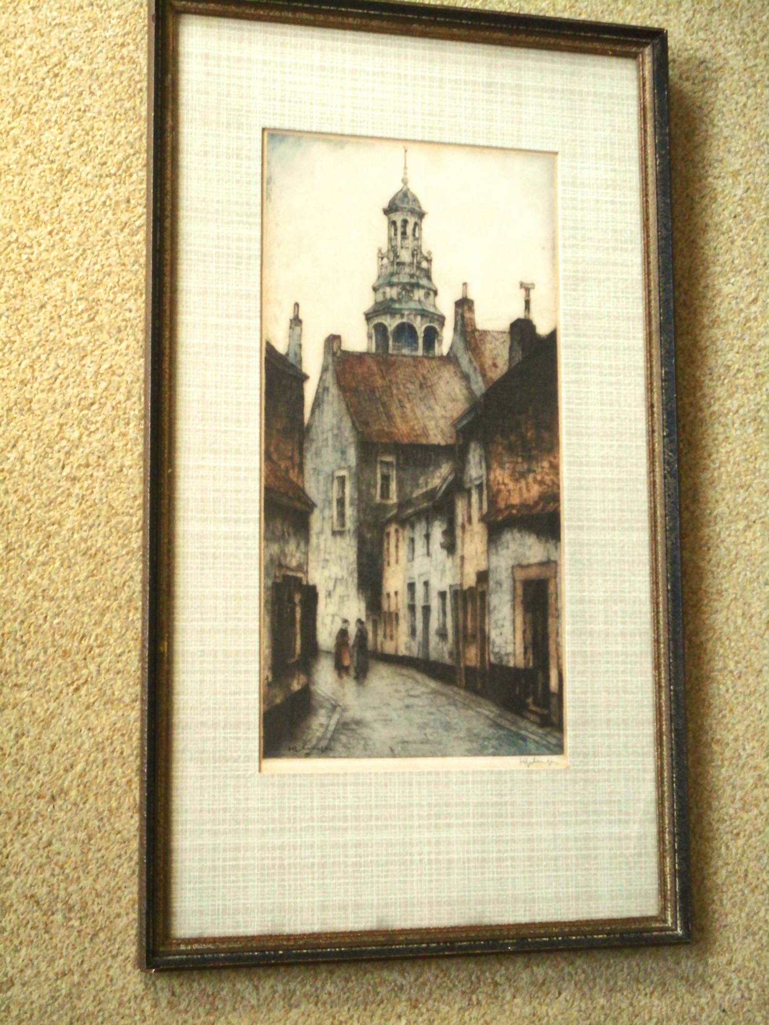 Han Jelinger - Ingekleurde Ets - Stadsgezicht kaufen? Bieten Sie von 50!