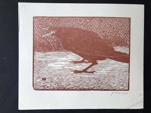 Jan Mankes - Houtsnede Zwarte Kraai - Gesigneerd - 1918 kopen? Bied vanaf 400!