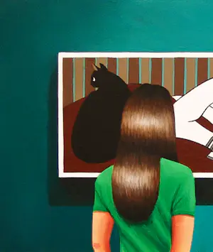 Gerard Boersma - Reader (Vrouw genietend van schilderij van Will Barnet) kopen? Bied vanaf 400!