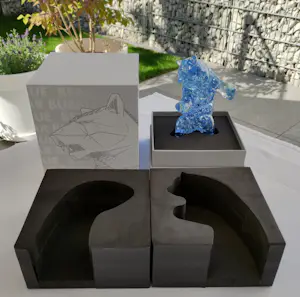 Richard Orlinski - BEAR BUBBLE (BLUE EDITION) – Skulptur kopen? Bied vanaf 300!