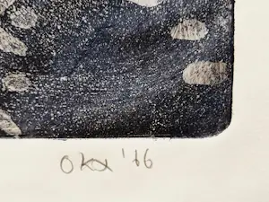 Kees Okx - Grote monochrome ets - "magisch vierkant"- 1966 - epreuve d'artiste exemplaar kopen? Bied vanaf 47!