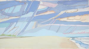 Paul Overhaus - Gouache op papier, Strandgezicht kopen? Bied vanaf 40!