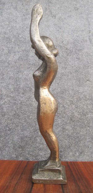 Brons (Onbekend) - Staande naakte vrouw kopen? Bied vanaf 70!