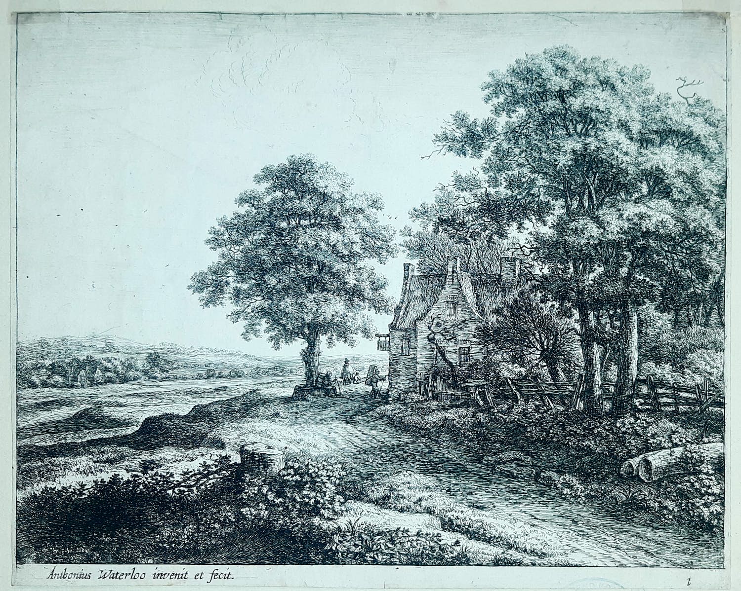 Anthonie Waterloo - Grote lindeboom voor een herberg kopen? Bied vanaf 250!