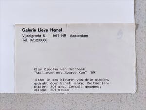 Olav Cleofas van Overbeek - Stilleven met zwarte kom kopen? Bied vanaf 40!