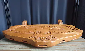 Pieter Buijs - Houten messenblok voor Zeeuwse paeremessen (paardenmessen) kopen? Bied vanaf 1!