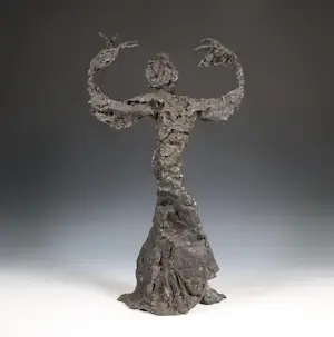 Jan Sierhuis - Bronzen beeld: Tango danseres (grote versie van 53 cm) kopen? Bied vanaf 1250!