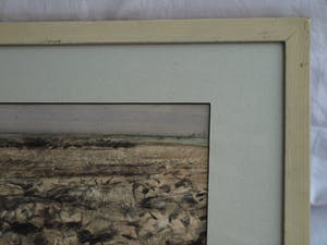 Wim Steijn - Tekening pastelkrijt , “Landschap” – gesigneerd & ingelijst – ca 1970 kopen? Bied vanaf 40!