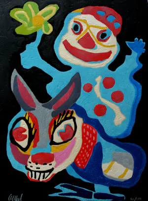 Karel Appel - Houtdruk met carborundum: Circusserie: Plus malin et plus debile que nous - 1978 kaufen? Bieten Sie von 1999!
