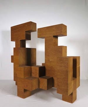 Niet of onleesbaar gesigneerd - Hout, Couple positief/negatief (Groot!) kopen? Bied vanaf 1!