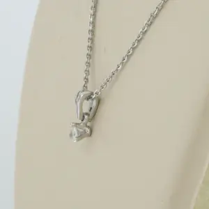 14k wit gouden collier met solitair hanger met briljant geslepen diamant 0.09ct kopen? Bied vanaf 185!