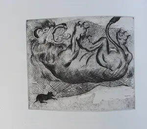 Jeanne Bieruma Oosting - 12 etsen in boek "fabels van la fontaine" (gesigneerd) kopen? Bied vanaf 495!