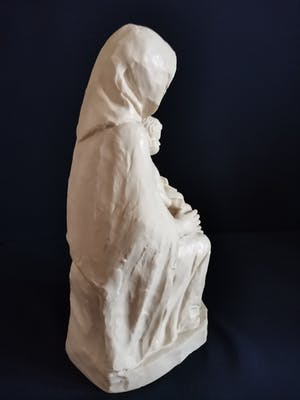 Lorenzo Dal Torrione - Religieus beeld van Moeder met Kind in albast kopen? Bied vanaf 125!