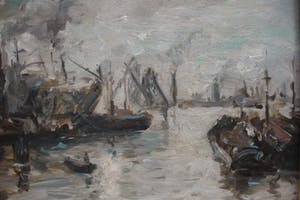 Niet of onleesbaar gesigneerd - Havengezicht Rotterdam kopen? Bied vanaf 10!