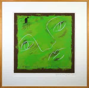 Wouter Stips - Zeefdruk, Siempre Vienna - Ingelijst verkocht voor € 35!