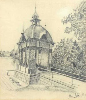 Niet of onleesbaar gesigneerd - C4016-3 - Huisje aan de steiger kopen? Bied vanaf 1!