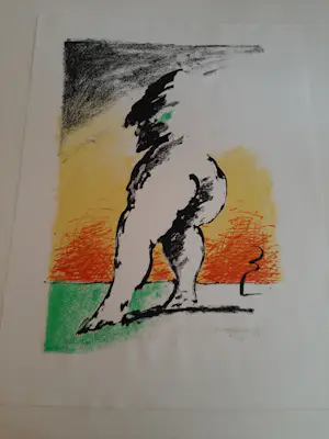 Ken Rinciari - Zeefdruk, zonder titel (lopend figuur) kopen? Bied vanaf 20!