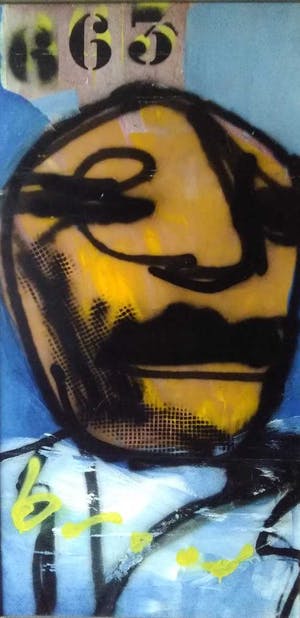 Herman Brood - schilderij, kop 663, ingelijst + HB-M certificaat kopen? Bied vanaf 3450!