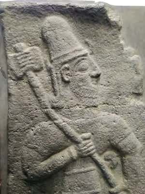 Gips-afgietsel Hettietisch relief / Gipsformerei Berlijn / ca.1900 verkocht voor € 50!