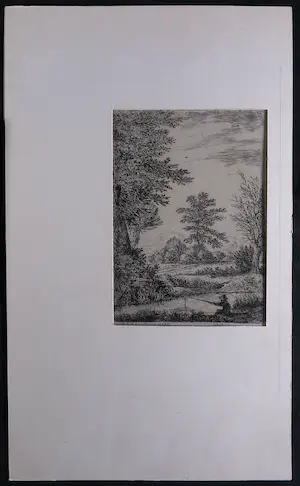 Willem van Bemmel - Ets, Een Visser in een Landschap kopen? Bied vanaf 1!