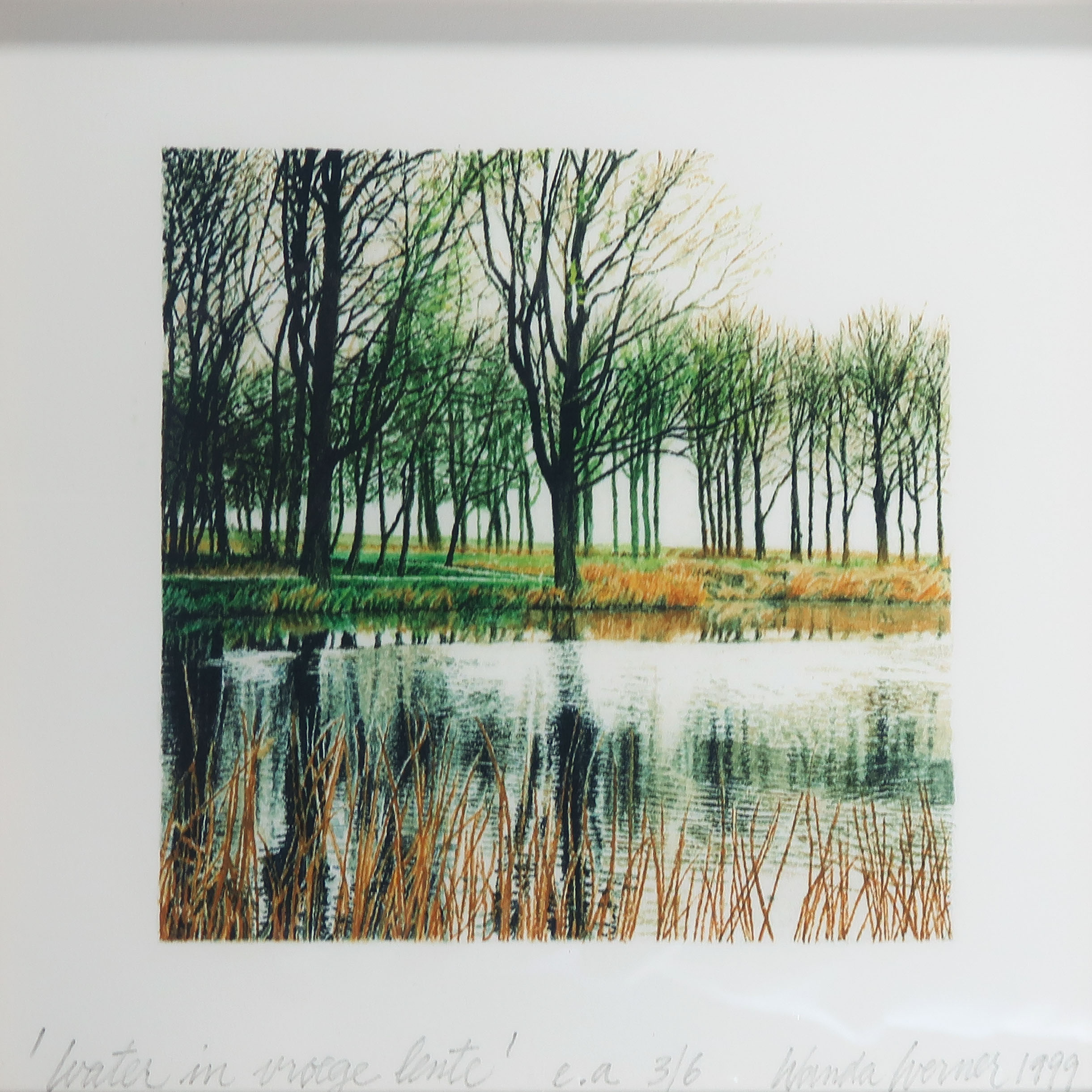 Wanda Werner - Piëzografie op papier, Vier seizoenen - Ingelijst (Groot) kopen? Bied vanaf 1!