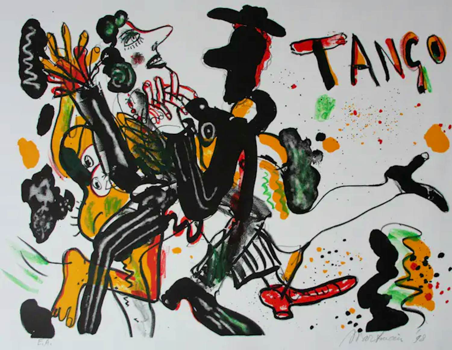 Buy Anton Martineau - Litho: Tango - 1998? Bid from 75!