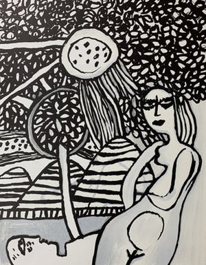 Corneille - kleurenzeefdruk - 'Sous les feuillages' - 1975 kopen? Bied vanaf 250!