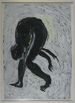 Frans Verschoor - Acryl op papier, Zonder titel II - Ingelijst (Zeer groot) kopen? Bied vanaf 1!